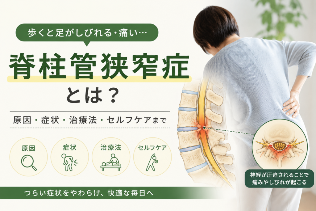 脊柱管狭窄症の鍼灸施術イメージ